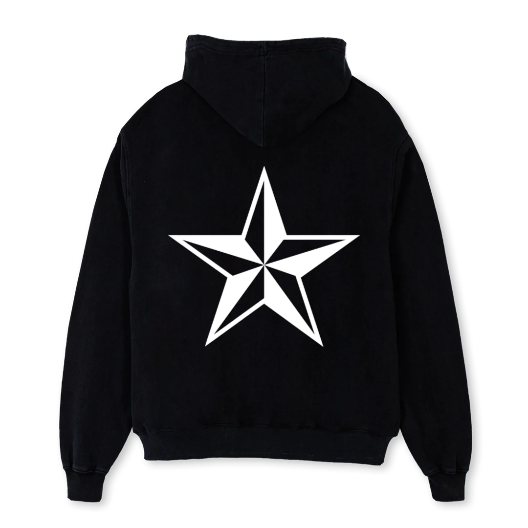 SPEZZBACKSTAR Black Oversized Hoodie. - Image 2