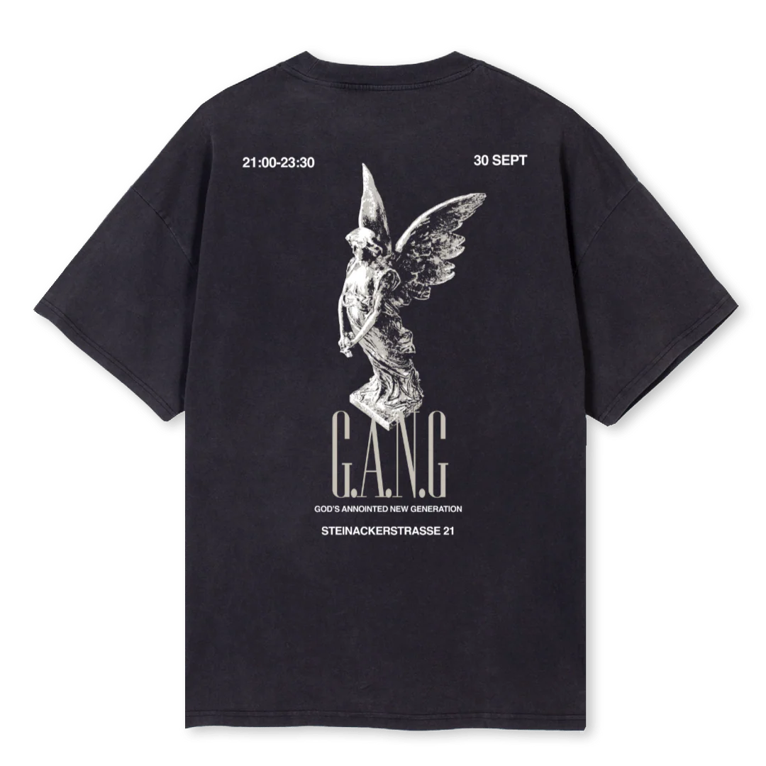 SPI Vintage Black Oversized Tee. - Image 2