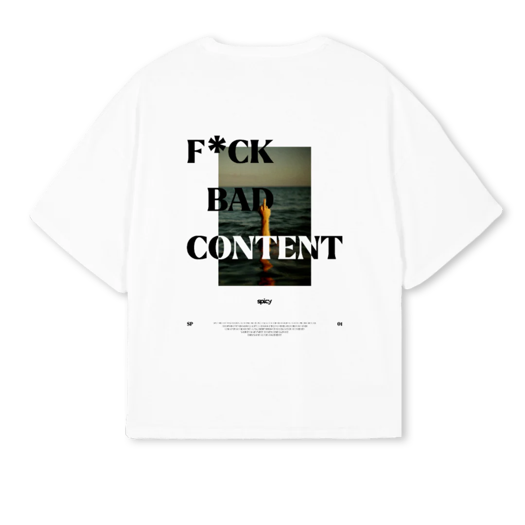 SPICY WEISS White Oversized Boxy Tee. - Image 2