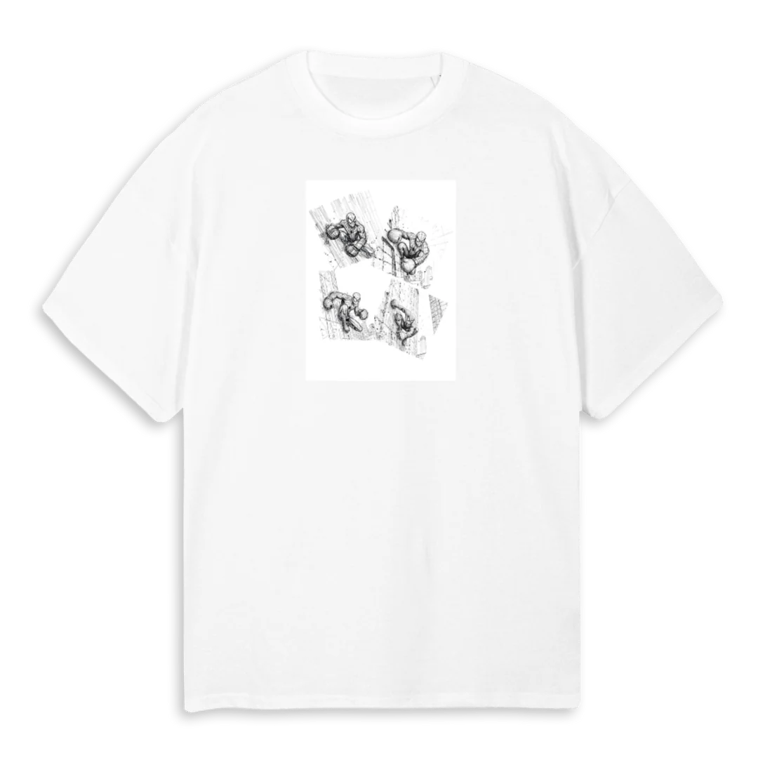 SPIDEY  White Oversized Tee.