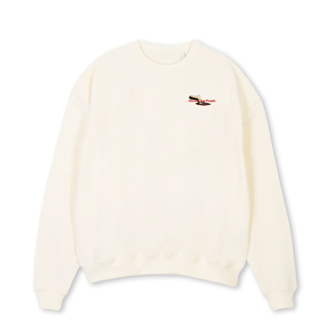 SPILT Cream Oversized Crewneck Sweater.