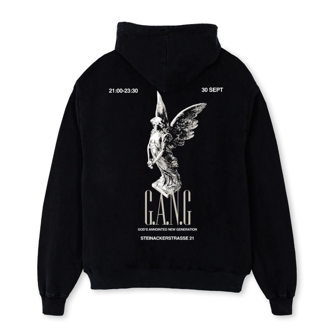 SPIU Black Oversized Hoodie. - Image 2