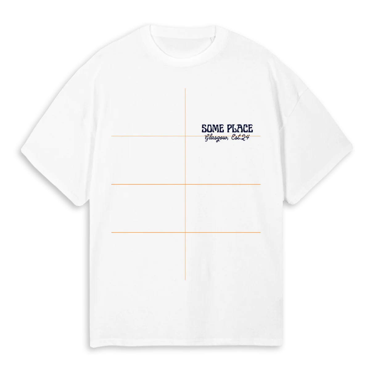 SPNAVY White Oversized Tee.
