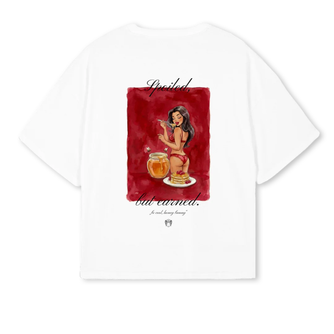 SPOILED White Oversized Boxy Tee. - Image 2