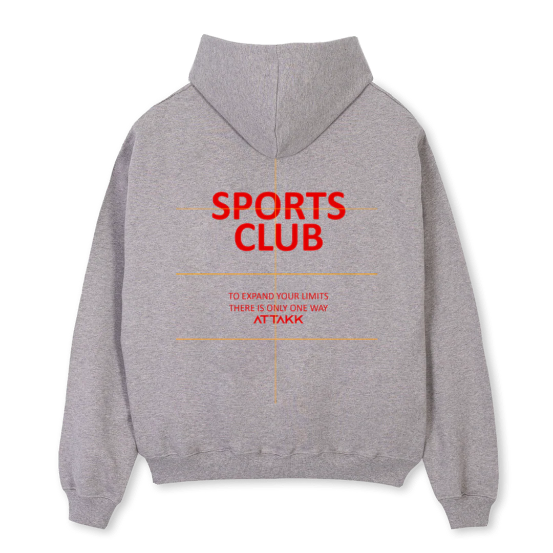 SPORTSCLUBHOODIE Grey Marl Oversized Hoodie. - Image 2
