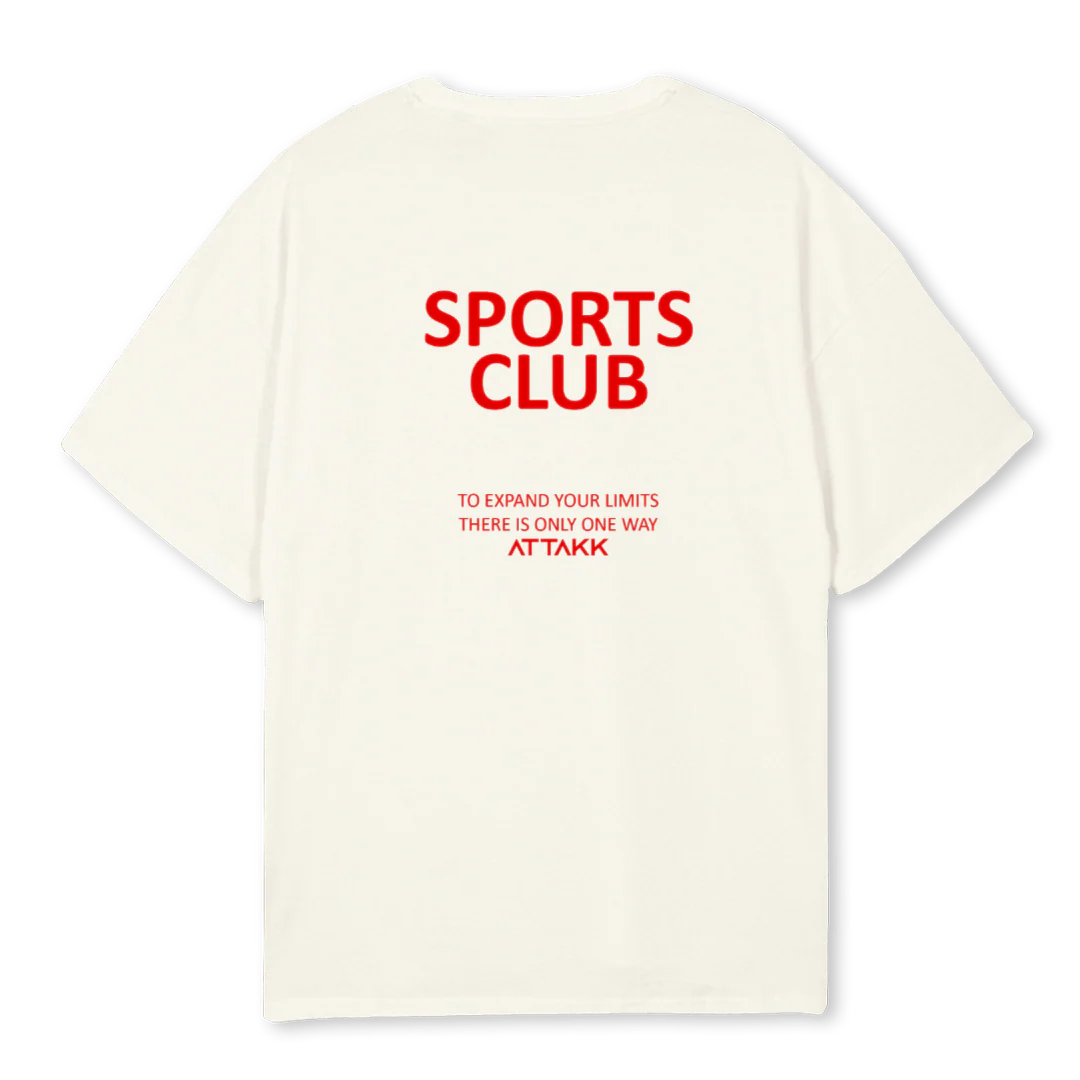 SPORTSCLUBTEE Cream Oversized Tee. - Image 2