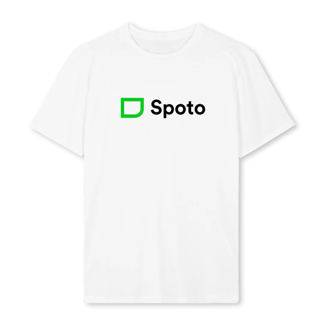 SPOTO White Regular Tee.