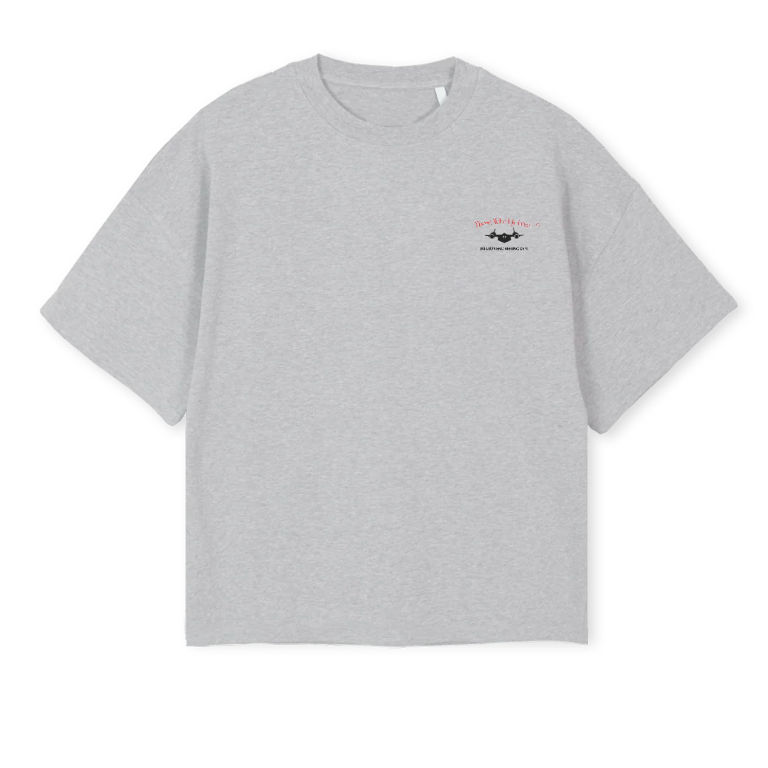 SR SEVENTY Light Grey Marl Oversized Boxy Tee.