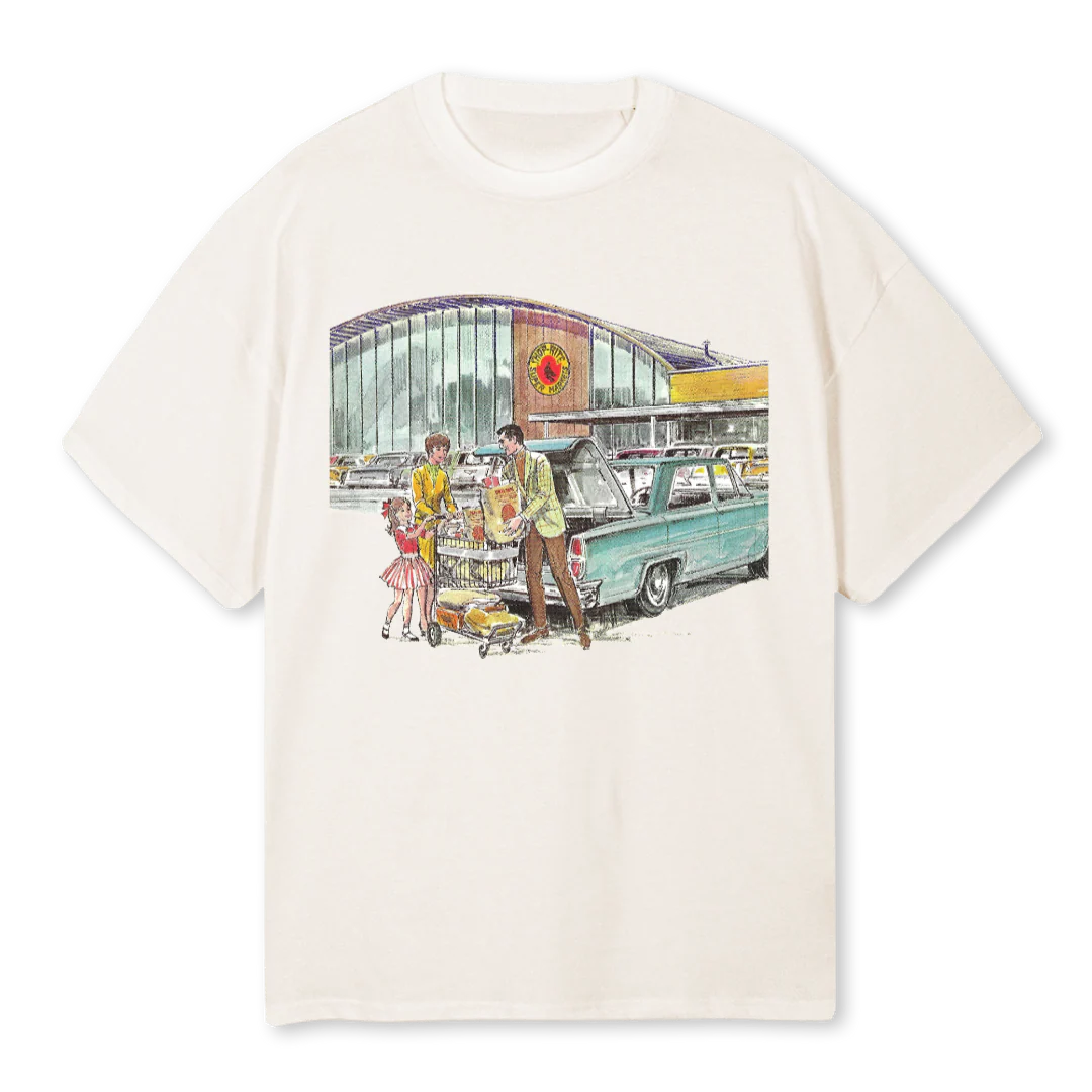 SRVTEE Vintage White Oversized Tee.