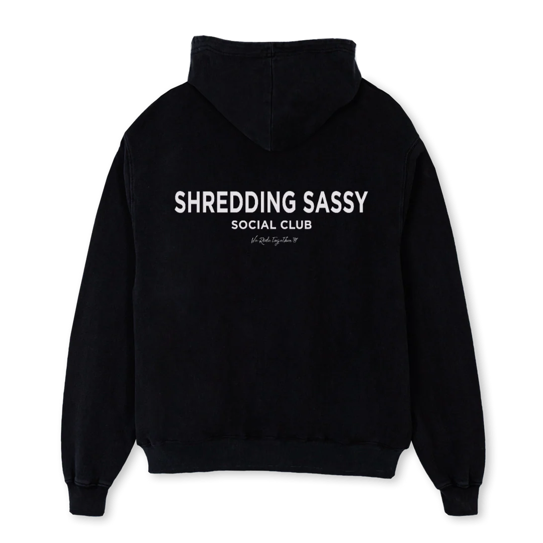 SSSCESSENTIALSBHOOD Black Oversized Hoodie. - Image 2