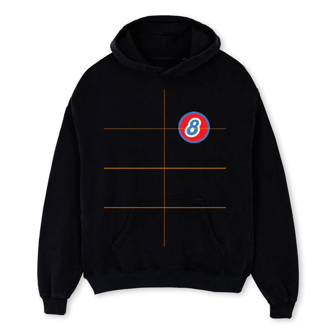 SSUNHA Black Oversized Hoodie.