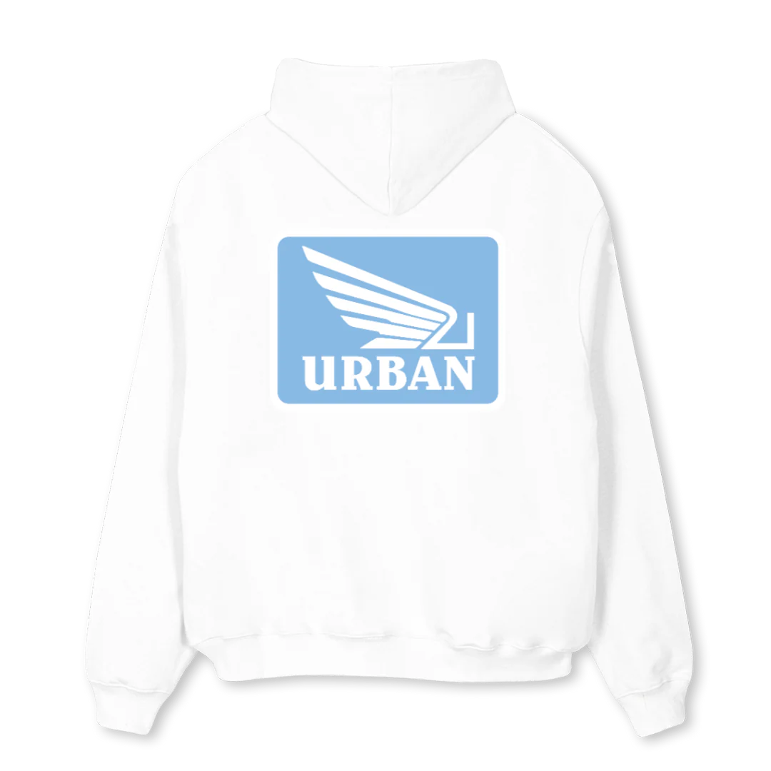 SSUNWA White Oversized Hoodie.