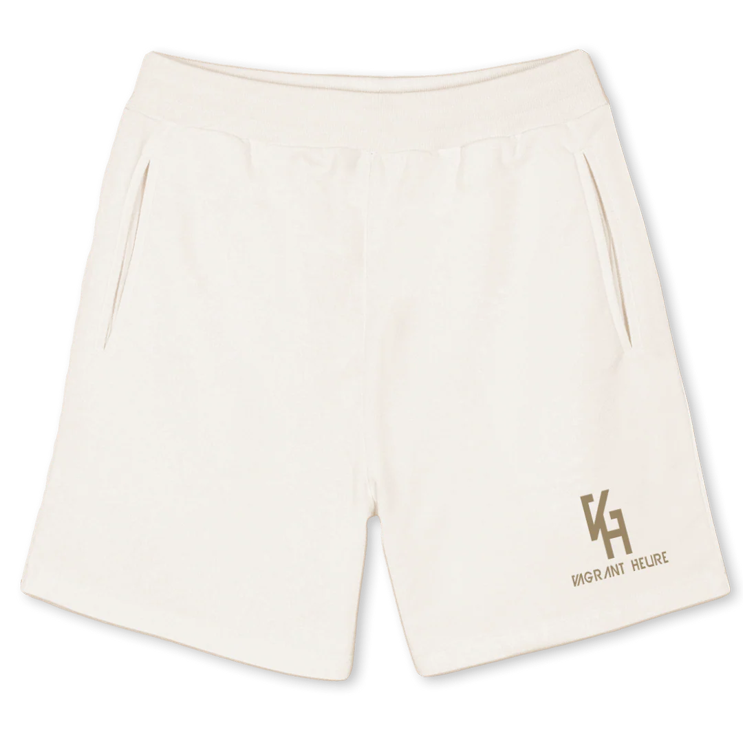 STACKEDFAWNSHORT Vintage White Sweatshorts.