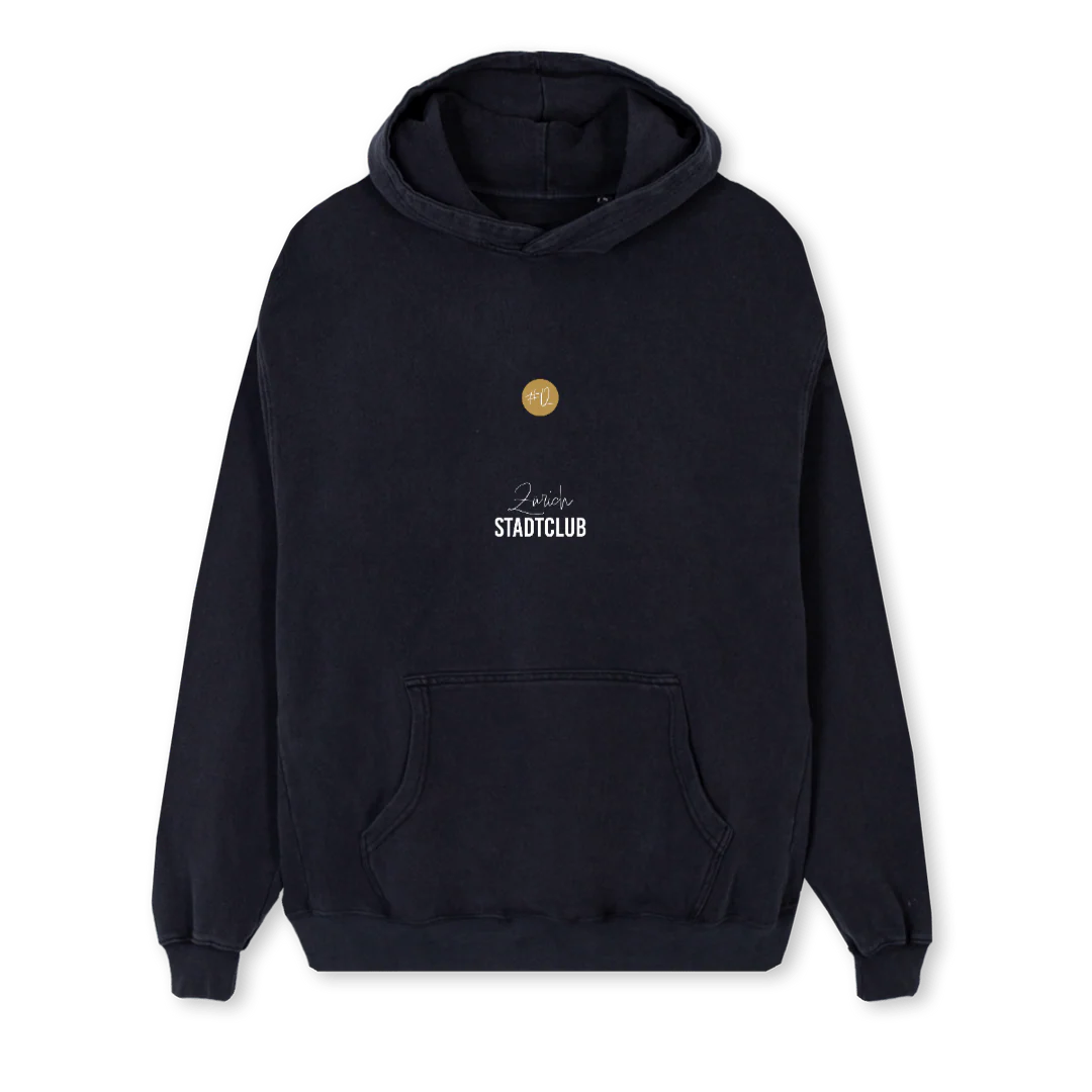 STADTCLUBHOODIEREG Vintage Black Regular Hoodie.