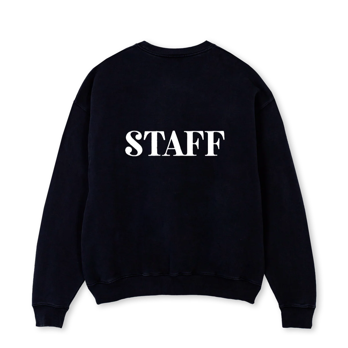 STAFF_1 Black Oversized Crewneck Sweater. - Image 2