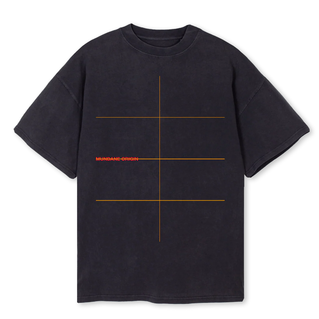 STAIRCASETEE Vintage Black Oversized Tee.