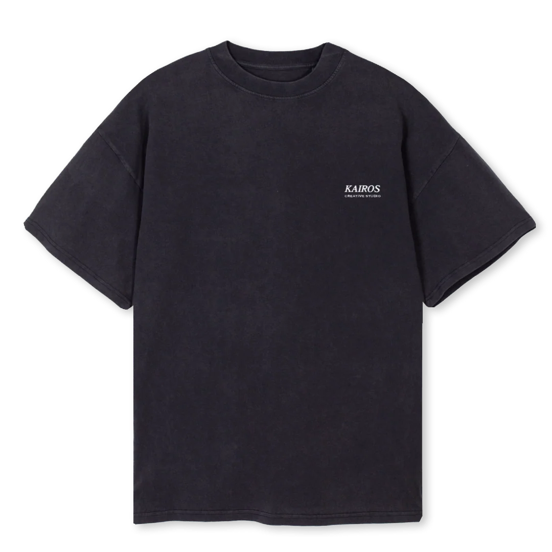 STAR TEE Vintage Black Oversized Tee.
