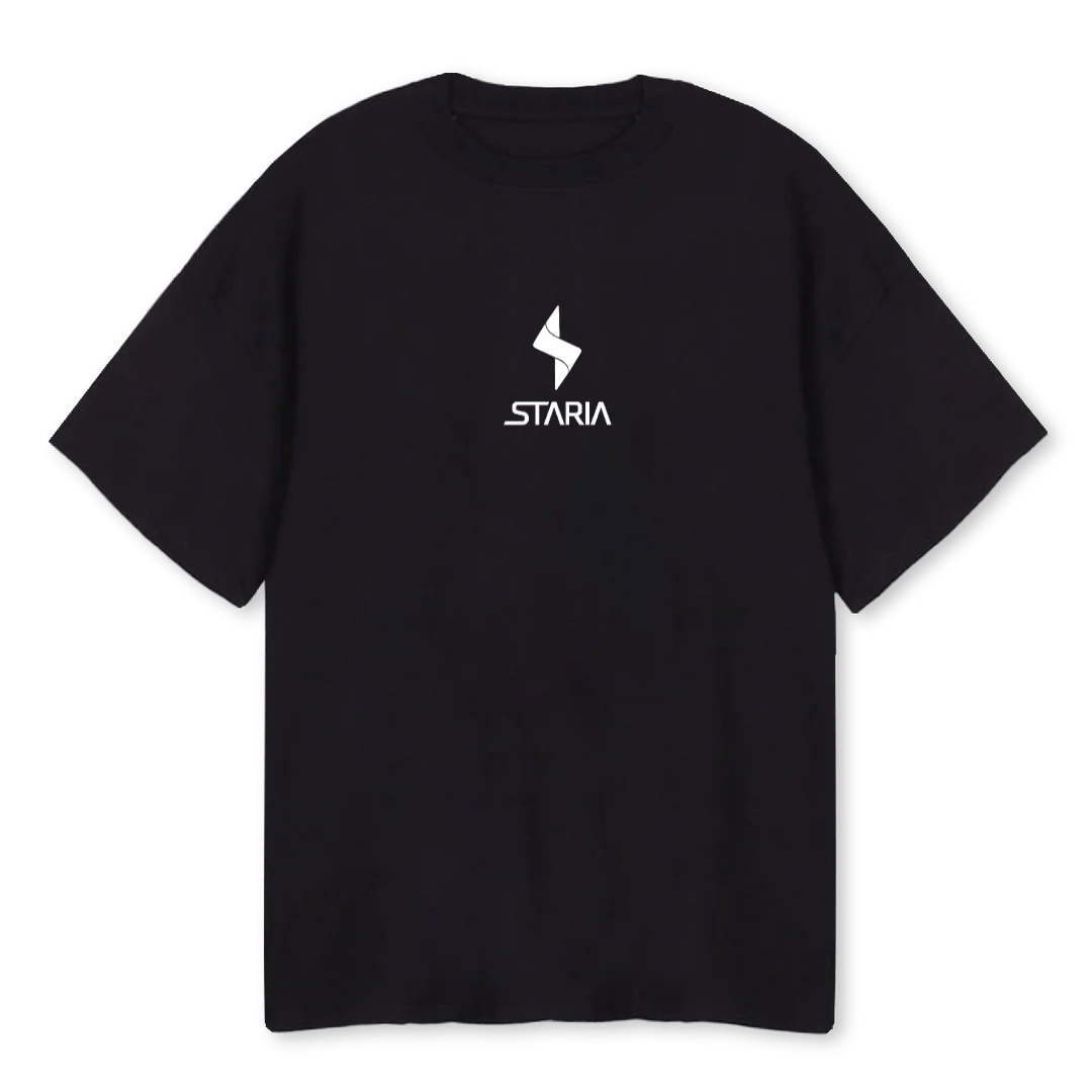 STARIATEEBLACKS Black Oversized Tee.