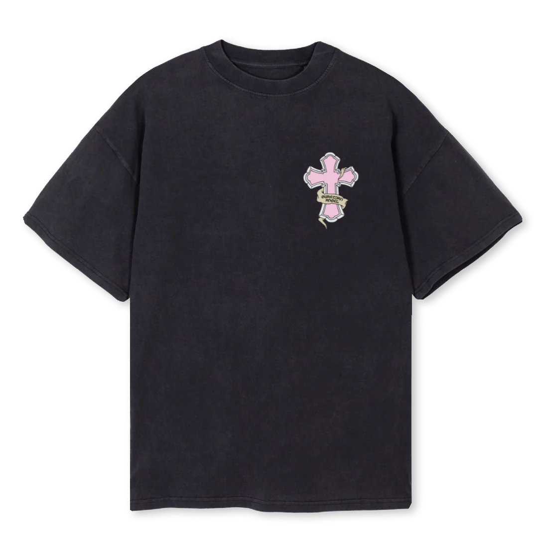 STARLIGHT TEE Vintage Black Oversized Tee.