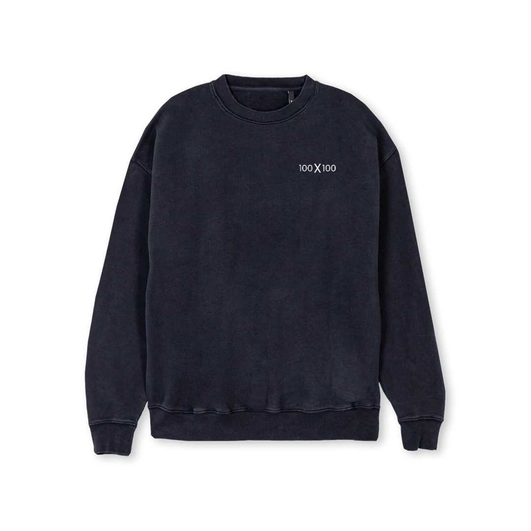 STARTUPFOUNDATION Vintage Black Regular Crewneck Sweater.