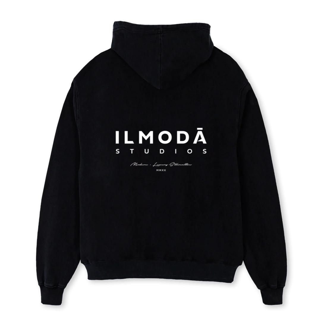 STATEMENT HOODIE Black Oversized Hoodie. - Image 2
