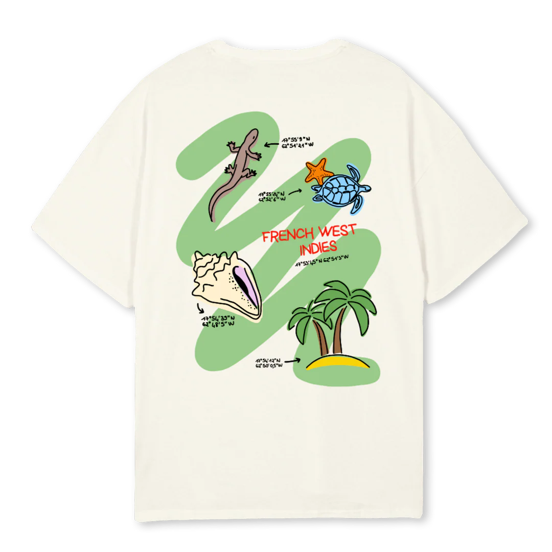 STBARTH Cream Oversized Tee. - Image 2