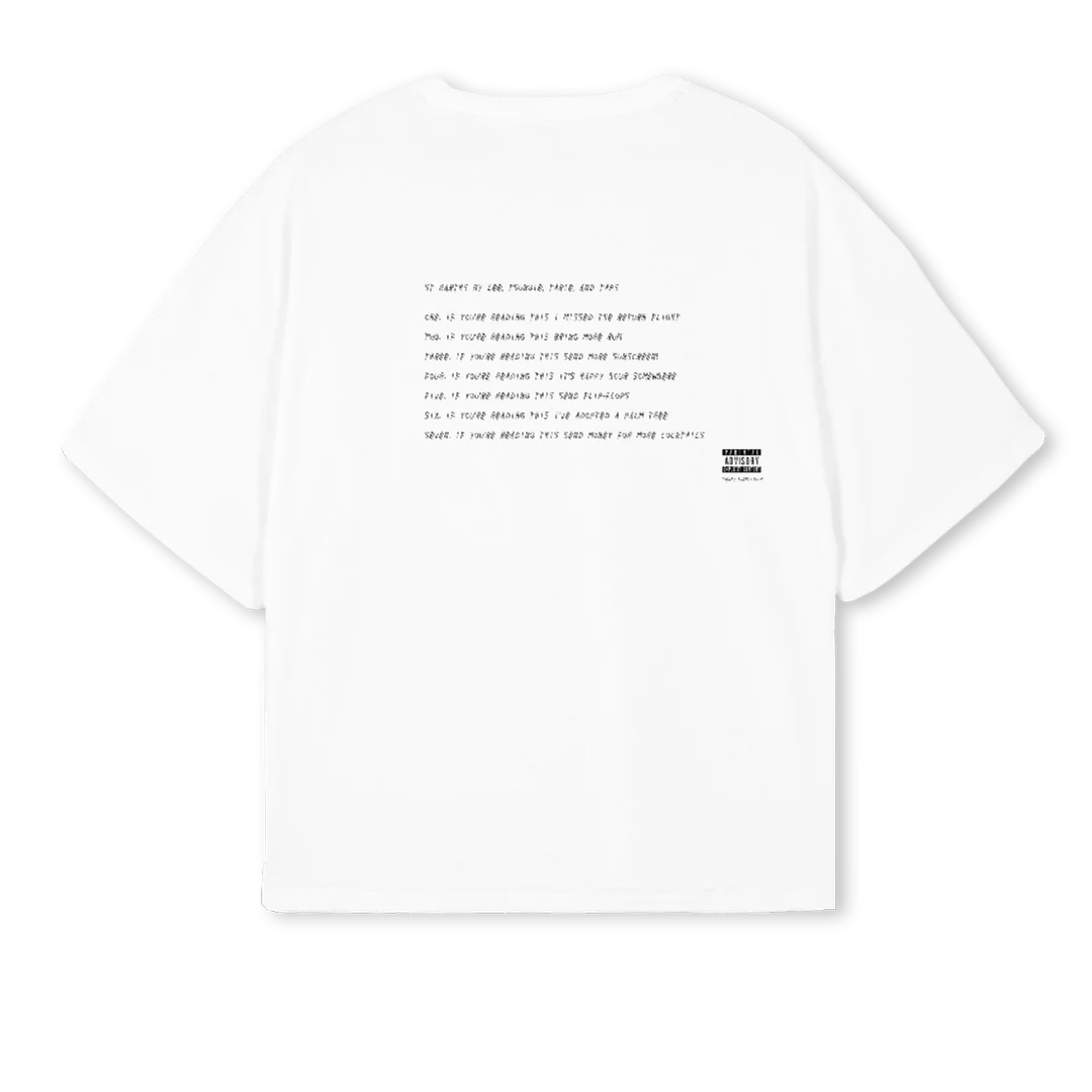 STBARTHSSIX White Oversized Boxy Tee. - Image 2