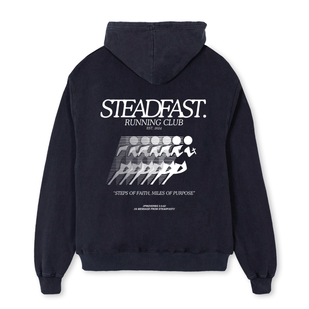 STEADRUNBLK Vintage Black Oversized Hoodie. - Image 2