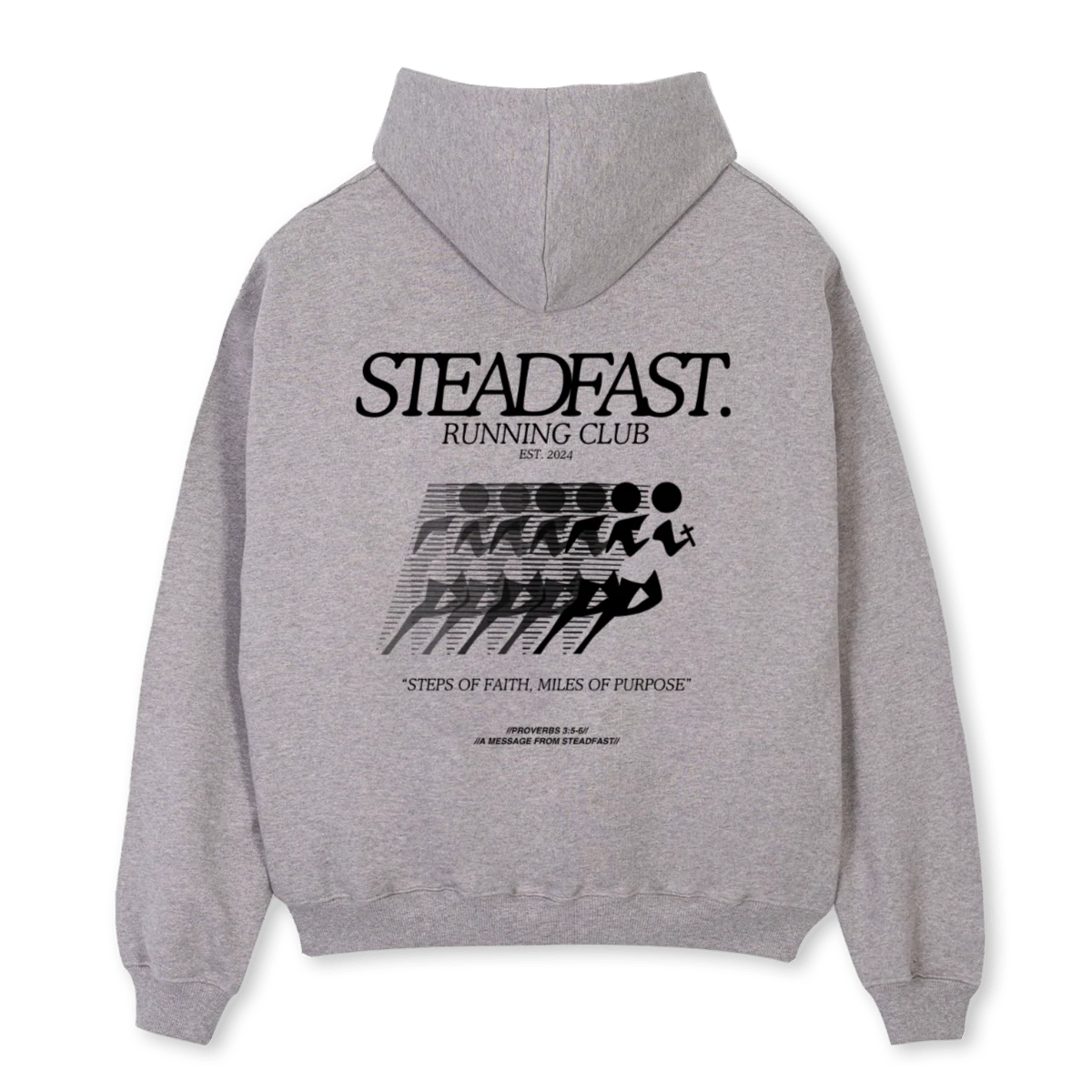 STEADRUNGREY Grey Marl Oversized Hoodie. - Image 2