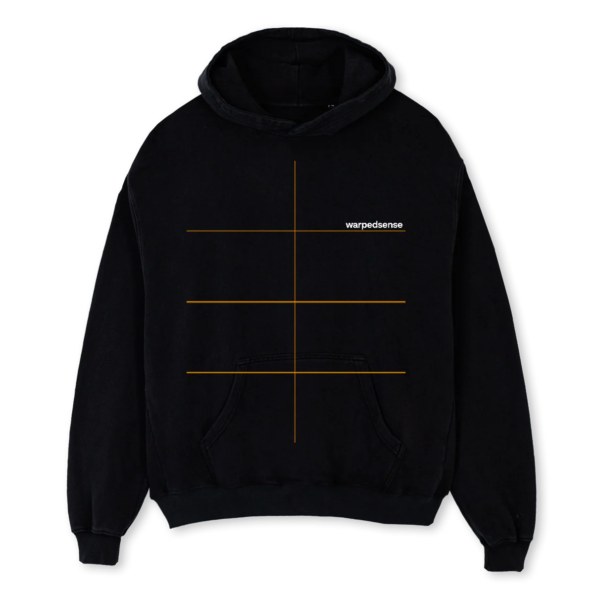 STEIF Black Oversized Hoodie.