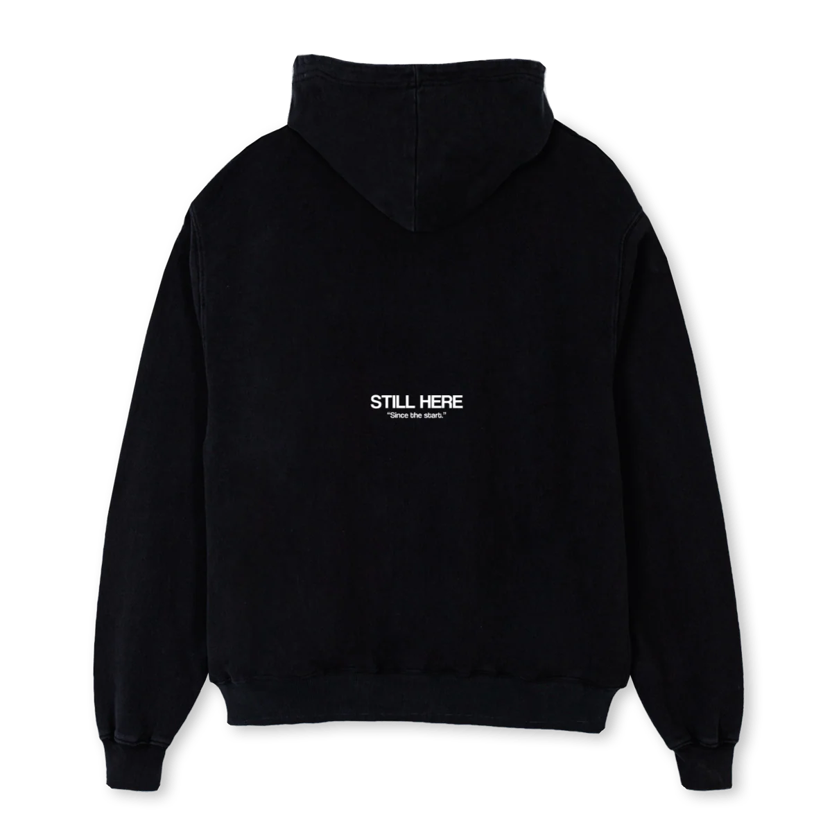 STILL HERE Black Oversized Zipped Hoodie. - Image 2