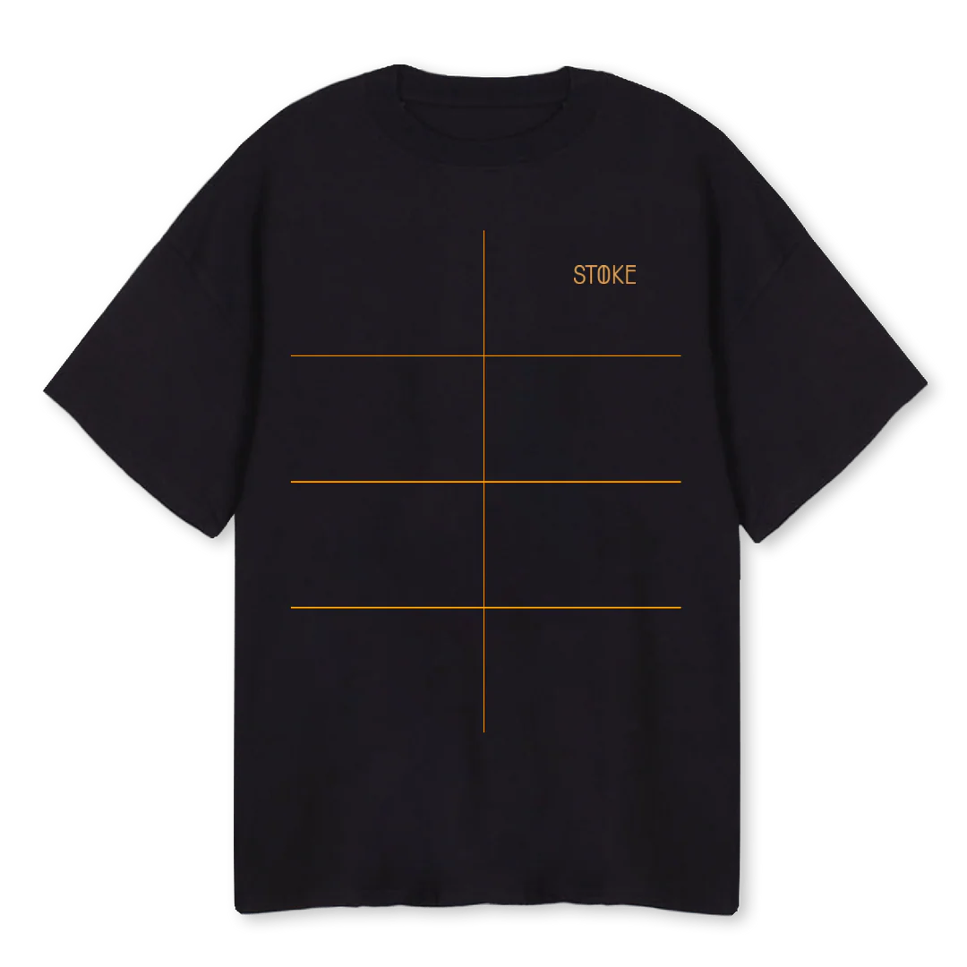 STOKBARWINETEE  Black Oversized Tee.