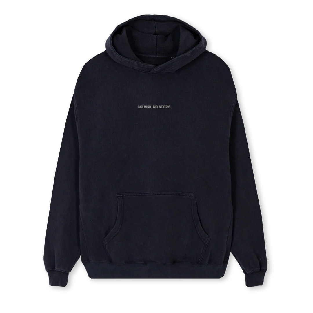STORY Vintage Black Regular Hoodie.
