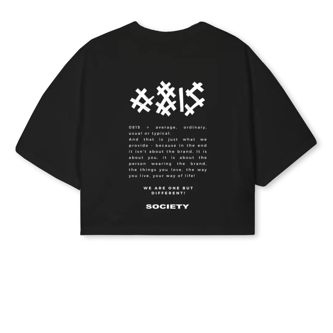 STORYCROPB Black Cropped Oversized Tee. - Image 2