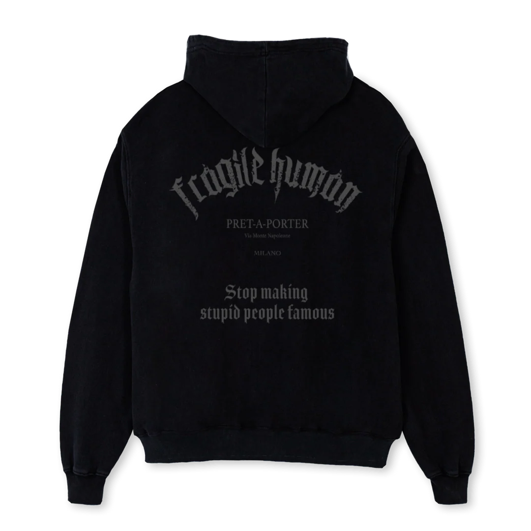 STP HD Black Oversized Hoodie. - Image 2