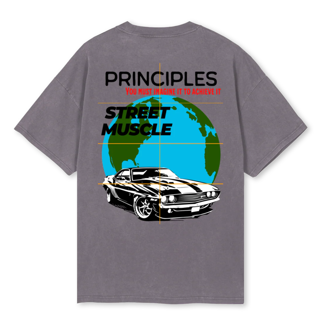 STREET Pigment Grey Oversized Tee. - Image 2