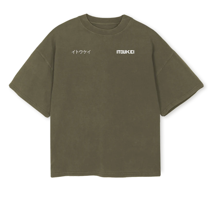 STRENGHT Vintage Olive Oversized Boxy Tee.