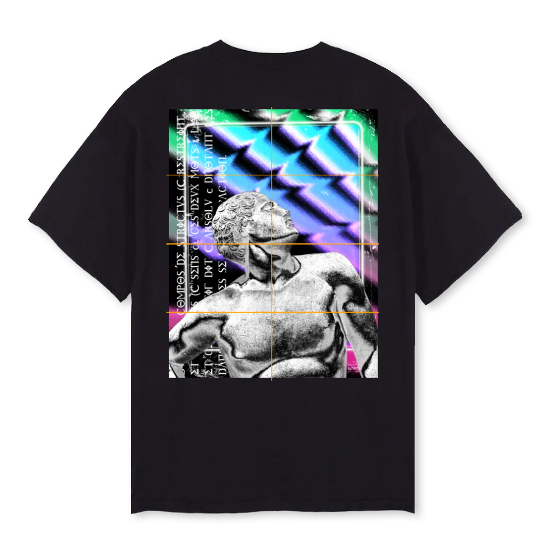 STRICTOGREEK Black Oversized Tee. - Image 2