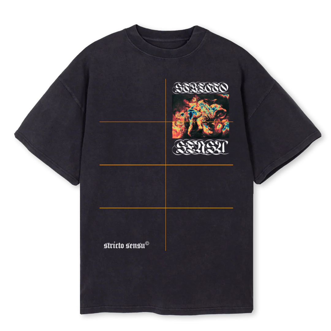 STRICTOGREY Vintage Black Oversized Tee.