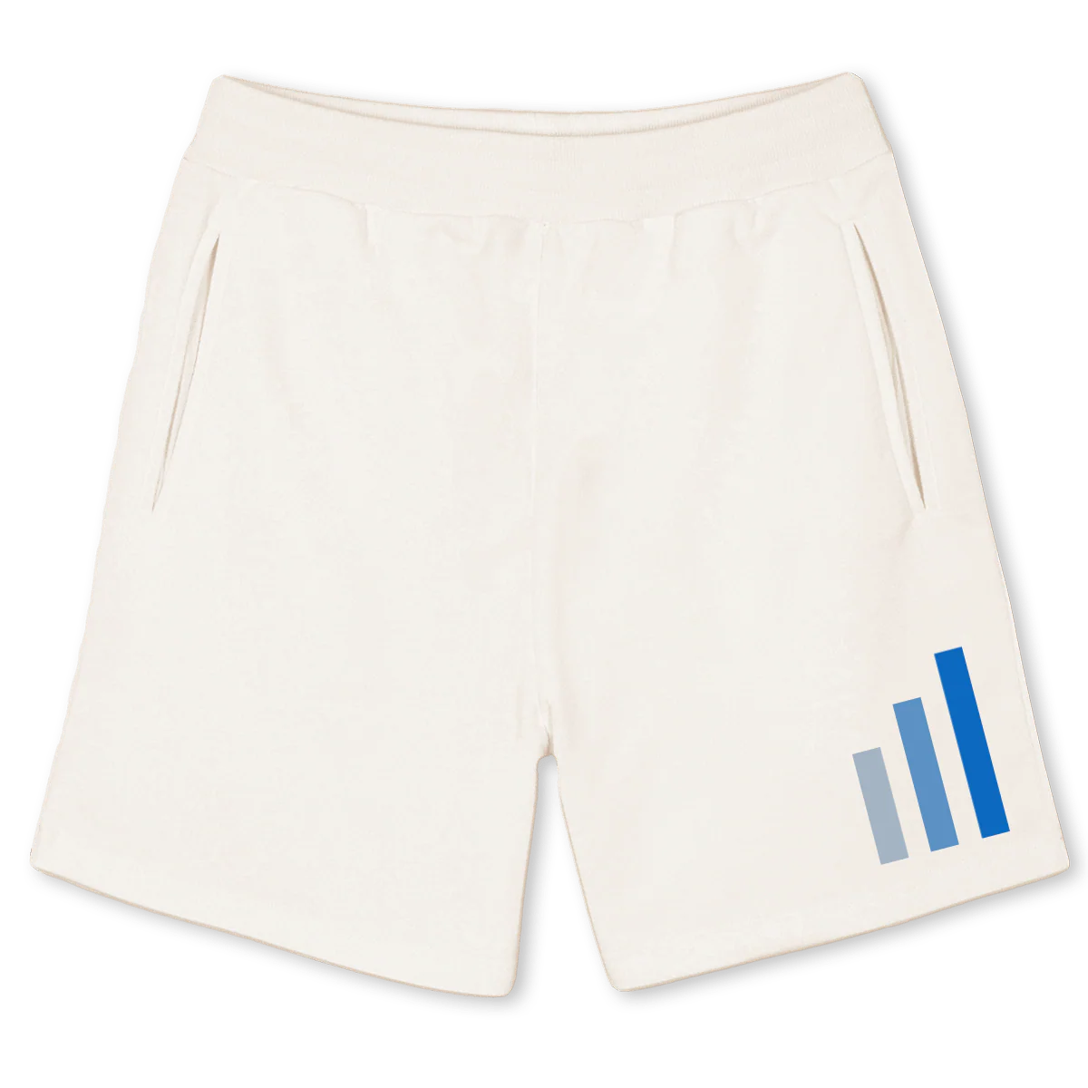 STRIPE Vintage White Sweatshorts.
