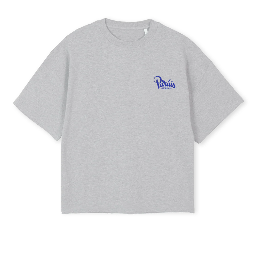STRONGRAY Light Grey Marl Oversized Boxy Tee.