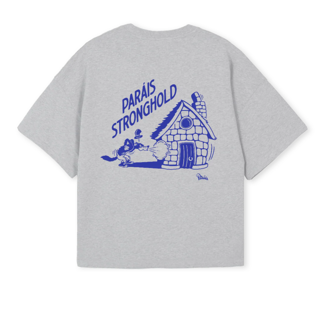 STRONGRAY Light Grey Marl Oversized Boxy Tee. - Image 2