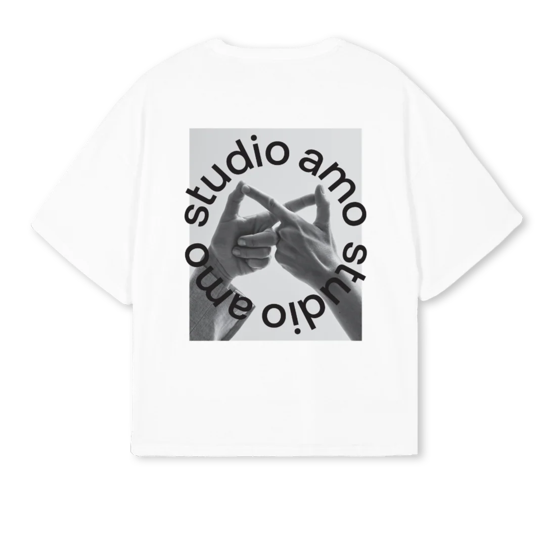 STUDIOAMO White Oversized Boxy Tee. - Image 2
