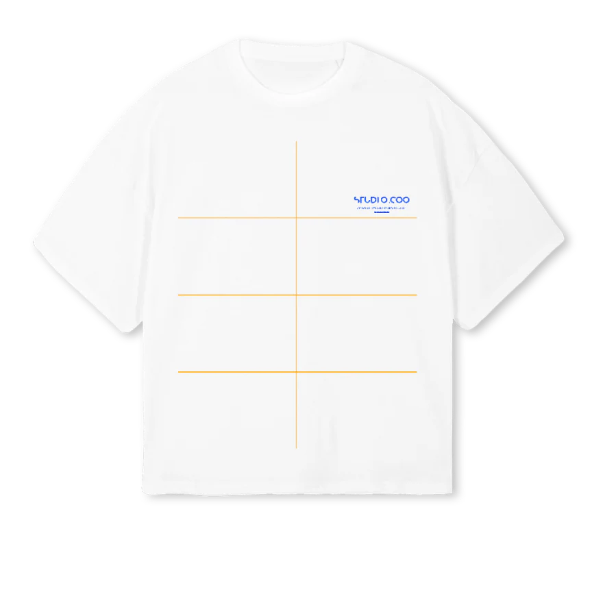 STUDIOCOOBLEUAZUR White Oversized Boxy Tee.