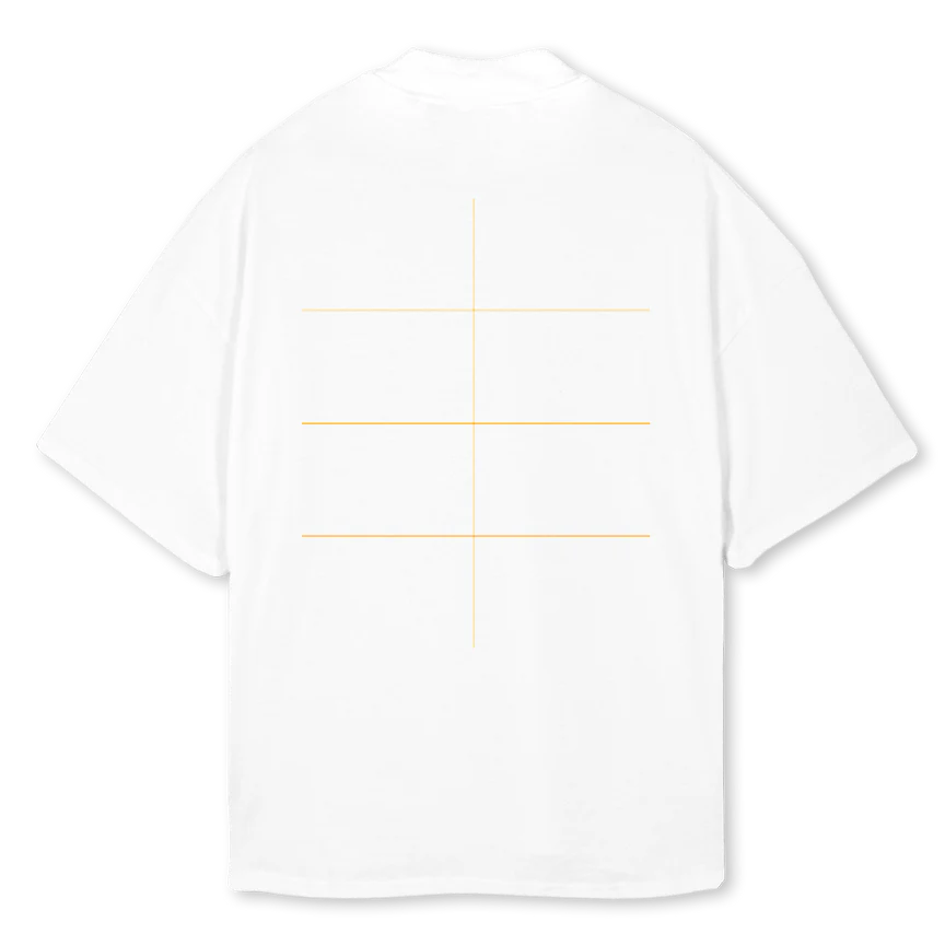 STUDIOCOOBROWN White Oversized Mock Neck Tee. - Image 2