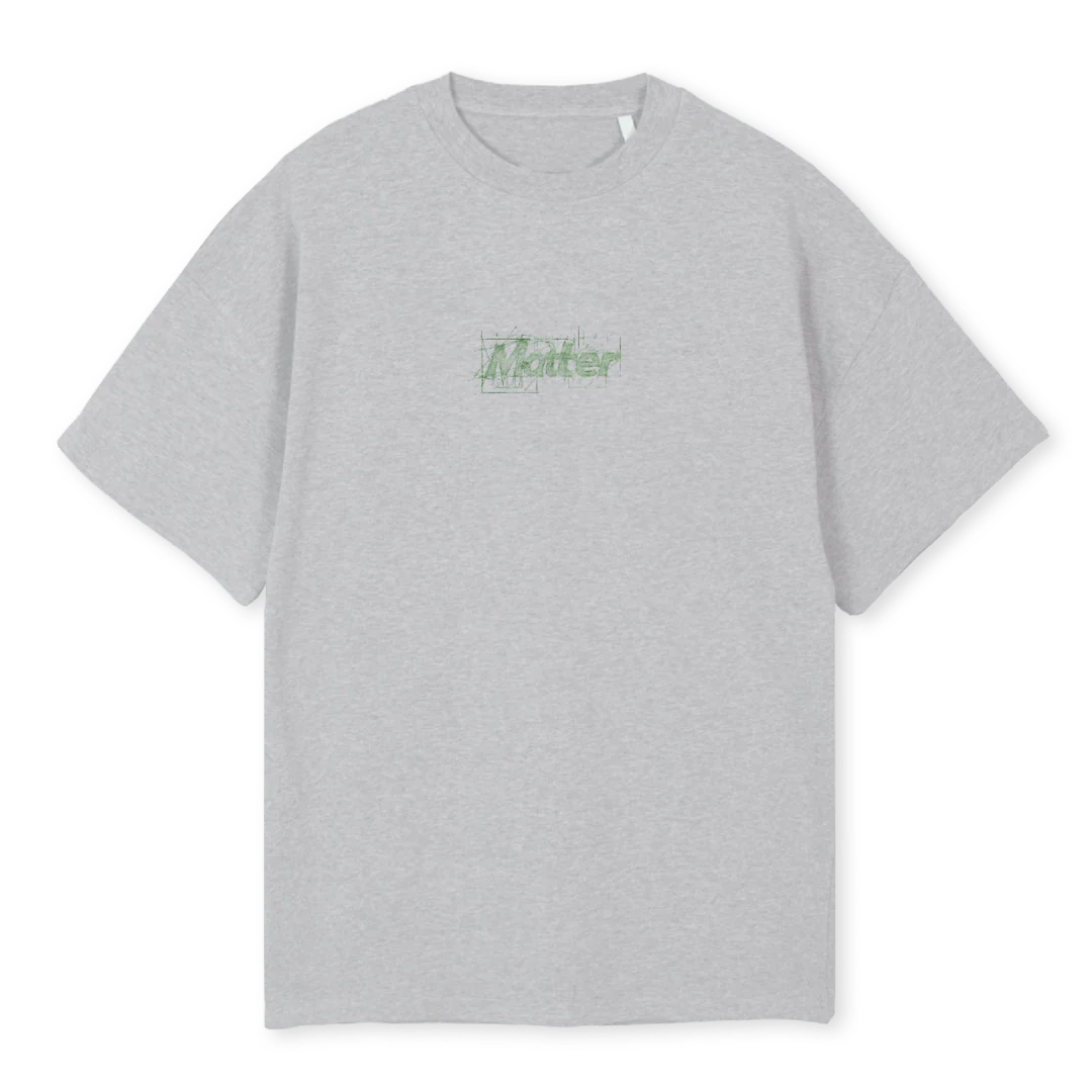 SUMMERMATTER Light Grey Marl Oversized Tee.