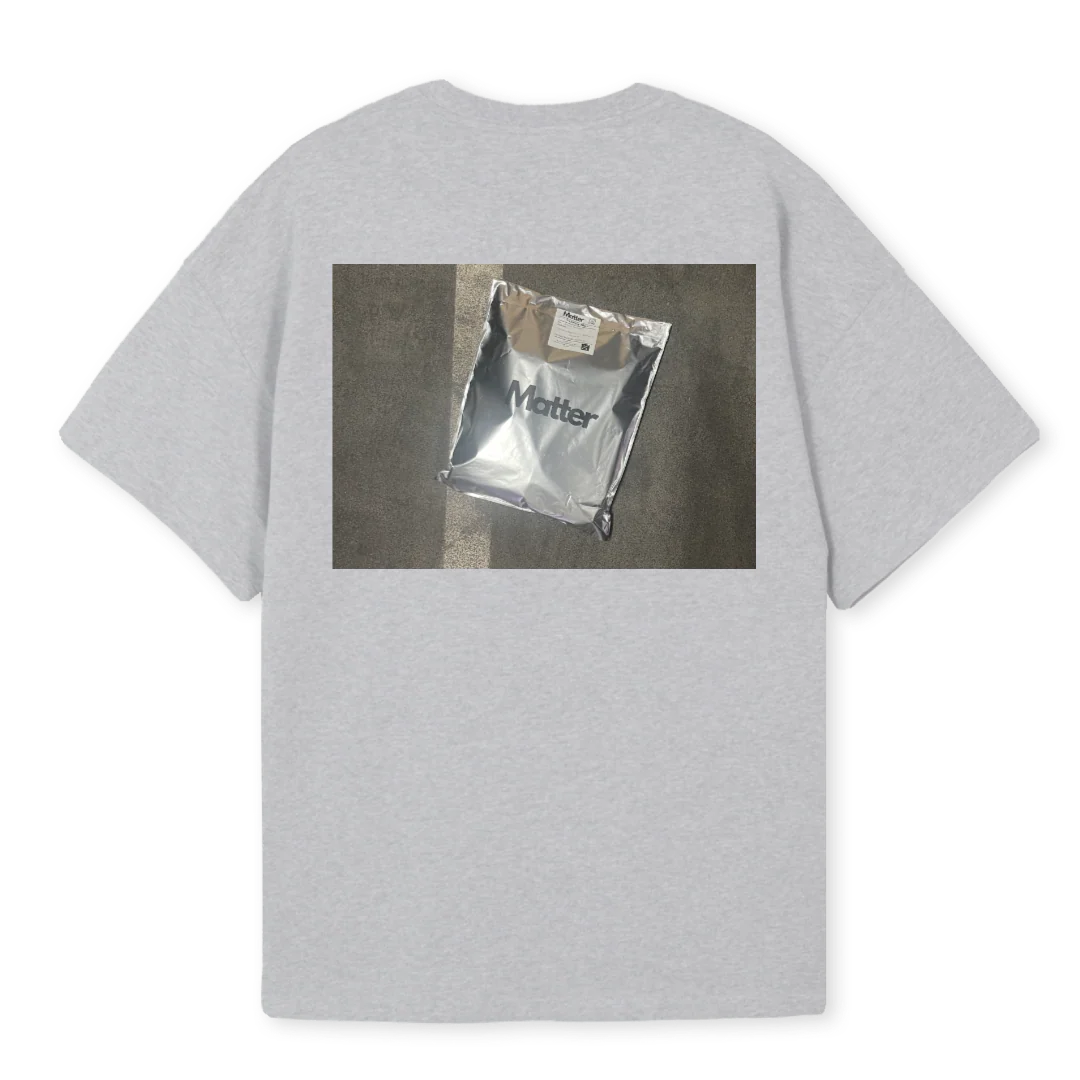 SUMMERMATTER Light Grey Marl Oversized Tee. - Image 2