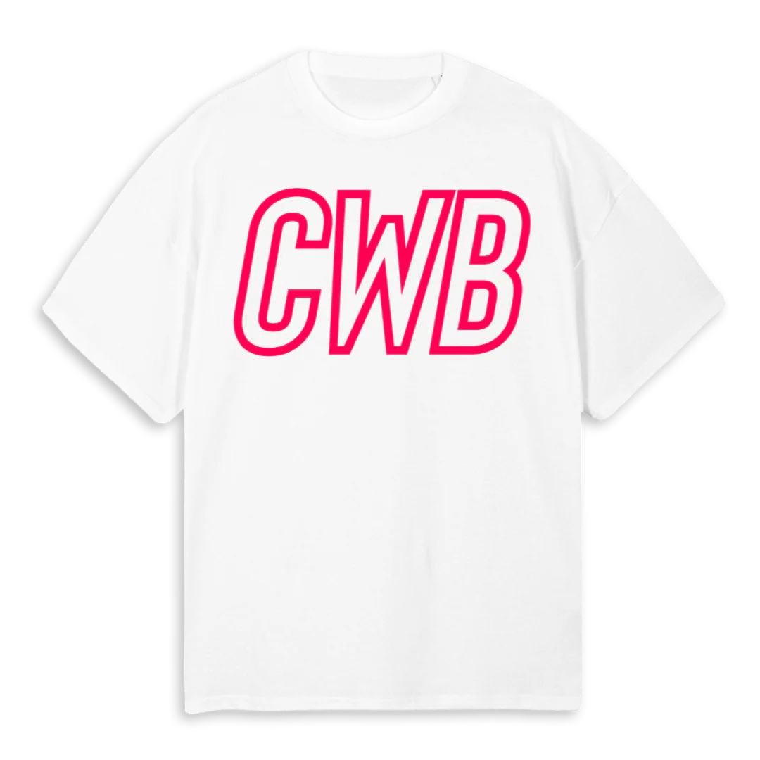 SUMMERPINKTEE White Oversized Tee.
