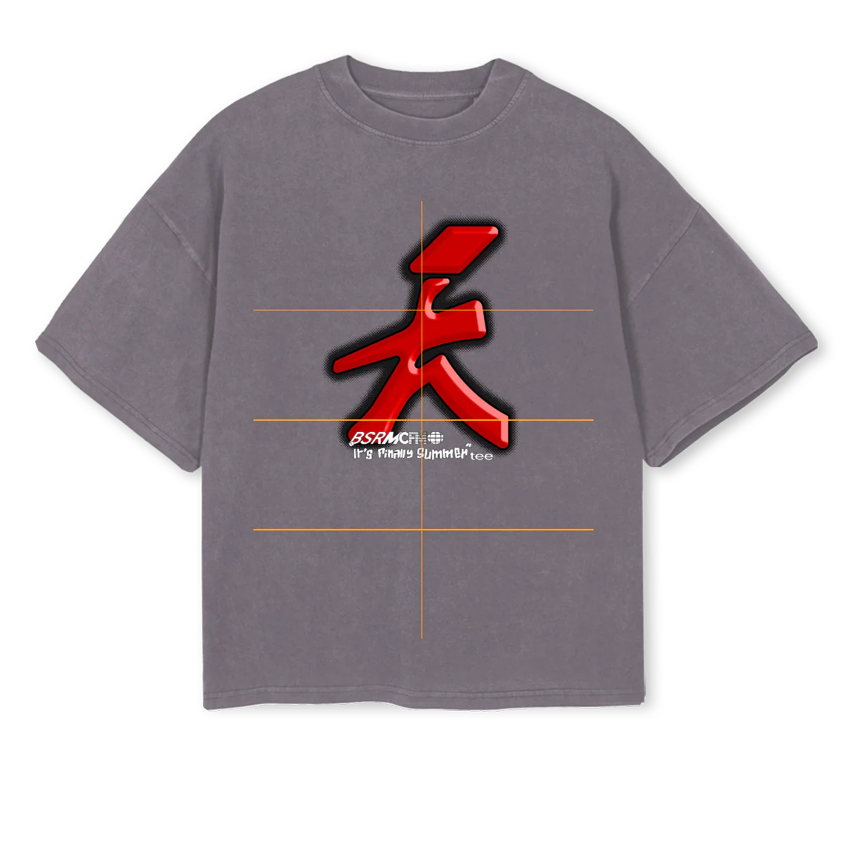SUMMERTEEUN Pigment Grey  Oversized Boxy Tee.