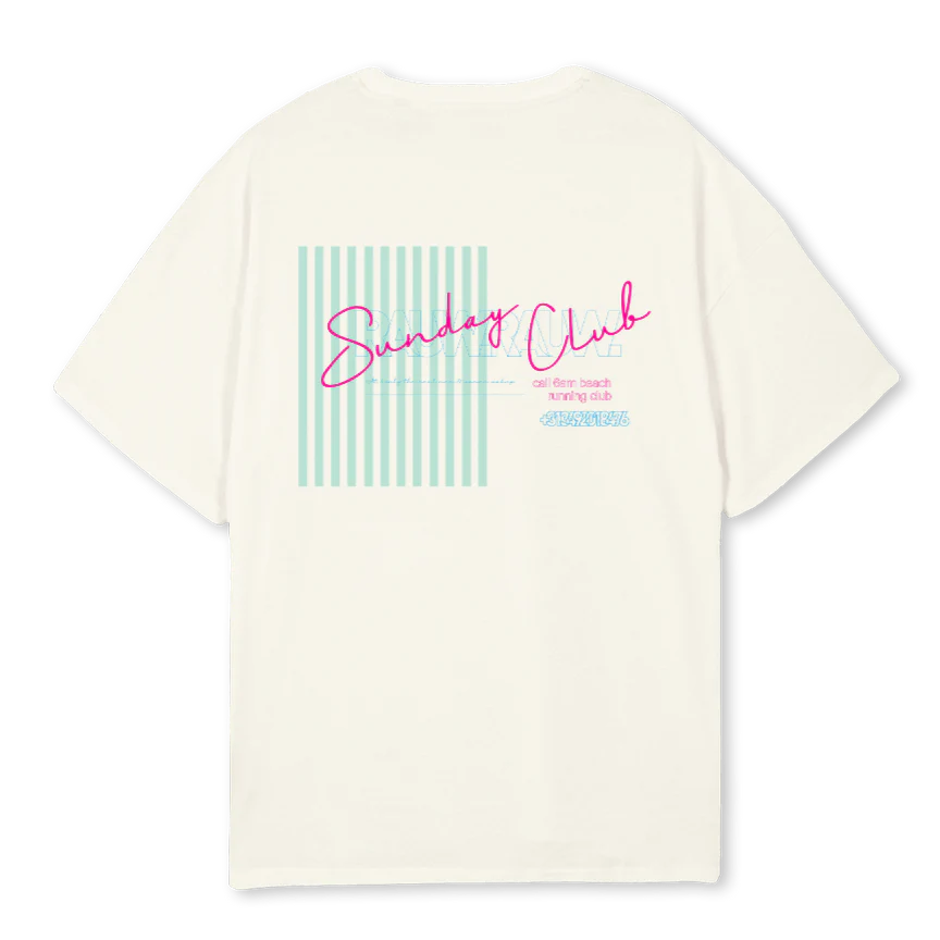 SUNDAYC Cream Oversized Tee. - Image 2